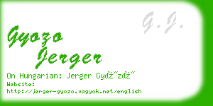 gyozo jerger business card